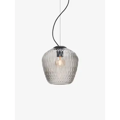 Blown SW3 pendel, silver 28cm