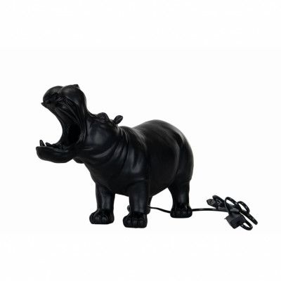 Bordslampa Flodhäst, Svart