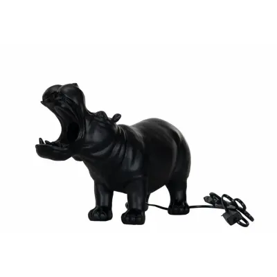 Bordslampa Flodhäst, Svart