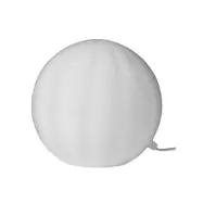 Bordslampa rund glas Randig vit