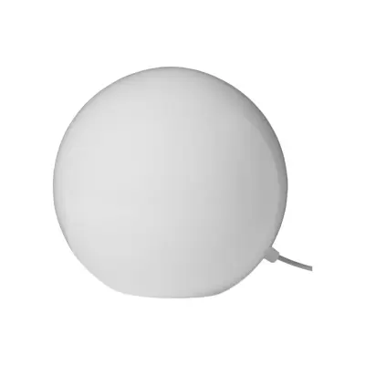 Bordslampa rund glas Vit