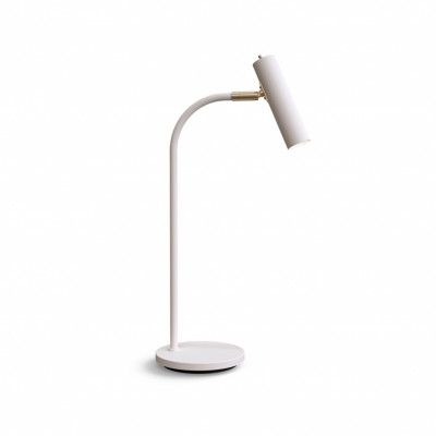 Slender Bordslampa GU10 Vit struktur/Mässing