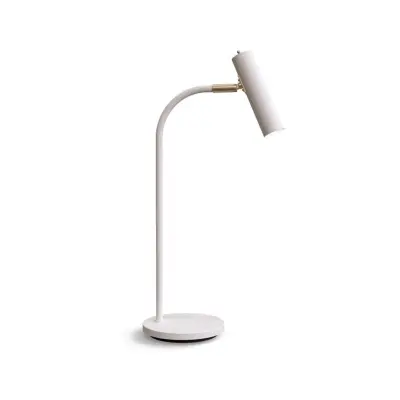 Slender Bordslampa GU10 Vit struktur/Mässing