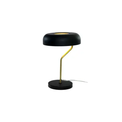 Bremen Bordslampa, Svart/Matt Mässing