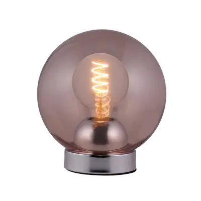 BUBBLES bordslampa, rosé, Ø 18 cm, glas, E27 – Halo Design - Vardagsrum - Med en ljuskälla