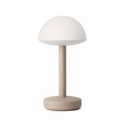 Bug bordslampa, beige/frost