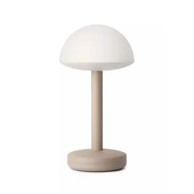 Bug bordslampa, beige/frost