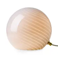 CANDY bordslampa, grå, Ø 20 cm, glas, E14 – Halo Design - Vardagsrum - Med en ljuskälla