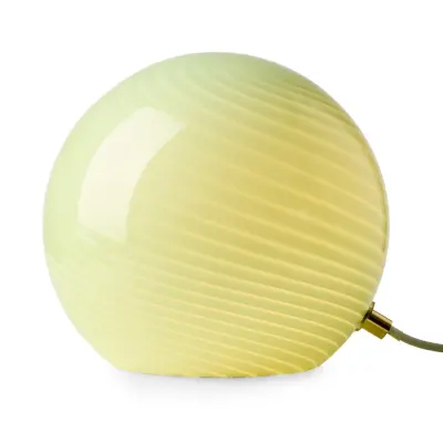 CANDY bordslampa, olivgrön, Ø 20 cm, glas, E14 – Halo Design - Vardagsrum - Med en ljuskälla