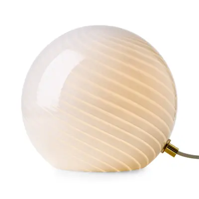 CANDY bordslampa, opal, Ø 20 cm, glas, E14 – Halo Design - Vardagsrum - Med en ljuskälla