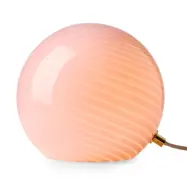 CANDY bordslampa, rosa, Ø 20 cm, glas, E14 – Halo Design - Vardagsrum - Med en ljuskälla