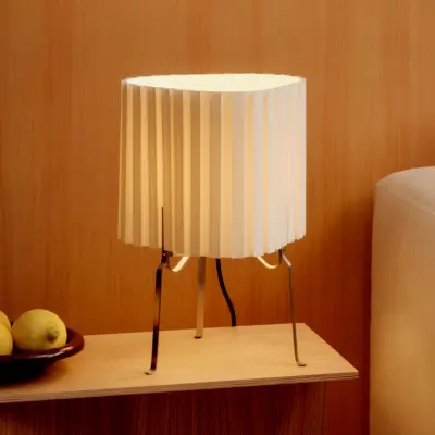 Canelé bordslampa, vit, höjd 37 cm, E14, textil – HAY - Vardagsrum - Design - Tyg / textil - Med lampskärm