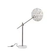 Chanpen M bordslampa, järn/vit, H 80 cm - Forestier - Vardagsrum - Design - Med en ljuskälla