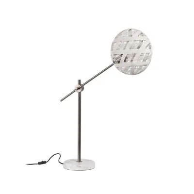 Chanpen M bordslampa, järn/vit, H 80 cm - Forestier - Vardagsrum - Design - Med en ljuskälla