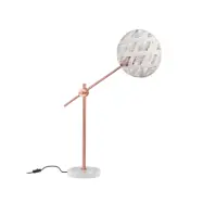 Chanpen M bordslampa, koppar/vit, H 80 cm - Forestier - Vardagsrum - Design - Med en ljuskälla
