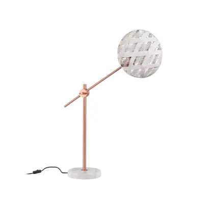 Chanpen M bordslampa, koppar/vit, H 80 cm - Forestier - Vardagsrum - Design - Med en ljuskälla