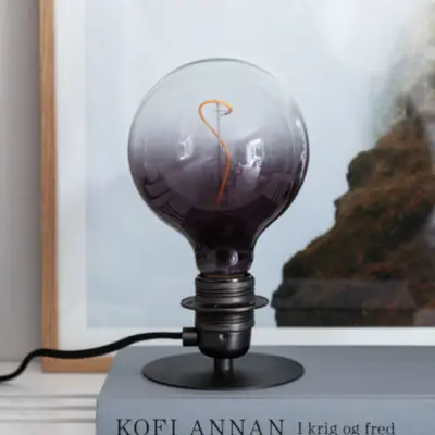 COMBI bordslampa, gunmetal, Ø 11 cm metall E27 – Halo Design - Vardagsrum - Antik - Med en ljuskälla