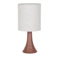 Arto bordslampa mörkbrun/vit, höjd 32 cm – COREP SAS - Vardagsrum - Metall - Med lampskärm