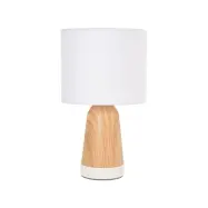 Baltik bordslampa, vit/ljust trä, höjd 33 cm – COREP SAS - Vardagsrum - Metall - Med lampskärm