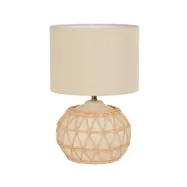 Cyclades bordslampa, elfenben/beige, höjd 35 cm – COREP SAS - Vardagsrum - Keramik - Med lampskärm