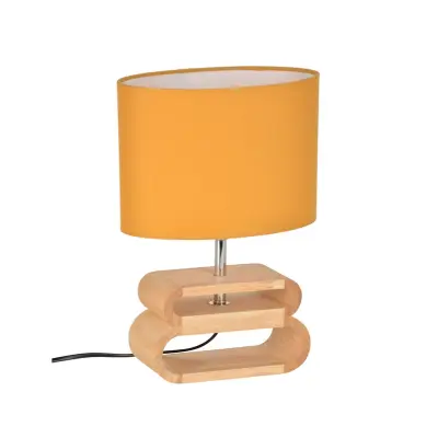 COREP - Oslo bordslampa, vit/ljus trä, höjd 30 cm –  SAS