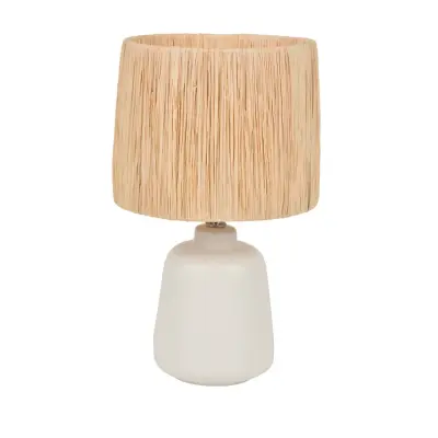 COREP - Paros bordslampa, vit/natur, höjd 34 cm –  SAS