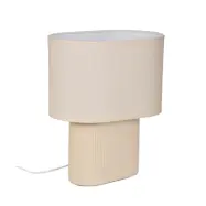 Santorini bordslampa, elfenben/beige, höjd 38 cm – COREP SAS - Vardagsrum - Keramik - Med lampskärm