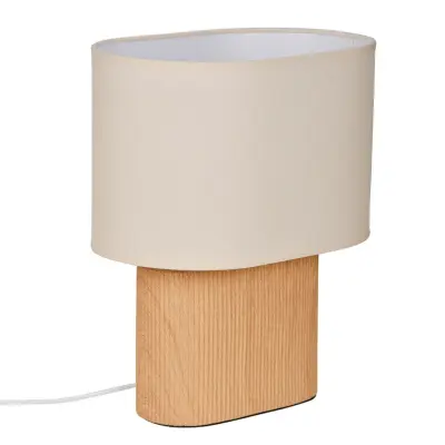 COREP - Santorini bordslampa i trä, ljus/beige, höjd 38 cm –  SAS