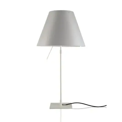 Costanza Bordslampa Alu/Mistic White Luceplan - Vardagsrum - Aluminium