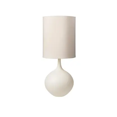 COSY LIVING Bella bordslampa - mjölkkräm bomull och keramik