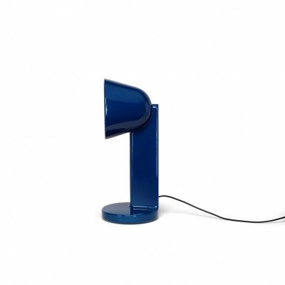Céramique Side bordslampa, Navy Blue