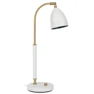Deluxe bordslampa LED, mattvit/mässing 50,7cm
