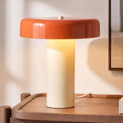 Dionne bordslampa, 33 cm, orange/beige, E14, metall – Nola - Vardagsrum - Modern - Svamp