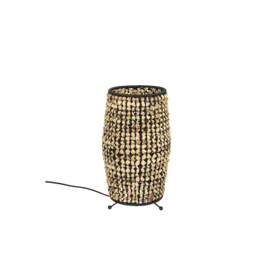 DUTCHBONE Hyacinth bordslampa - brun vattenhyacint och svart järn