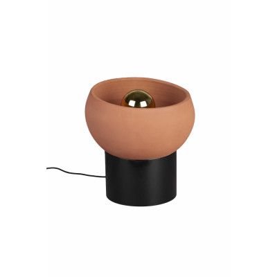 DUTCHBONE Zahra bordslampa S - terrakotta och svart metall