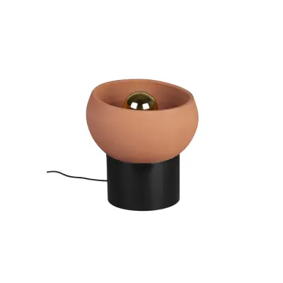 DUTCHBONE Zahra bordslampa S - terrakotta och svart metall