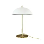 Dyberg Larsen - Globus bordslampa, beige/mässing, 44 cm