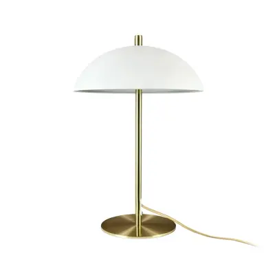 Dyberg Larsen - Globus bordslampa, beige/mässing, 44 cm