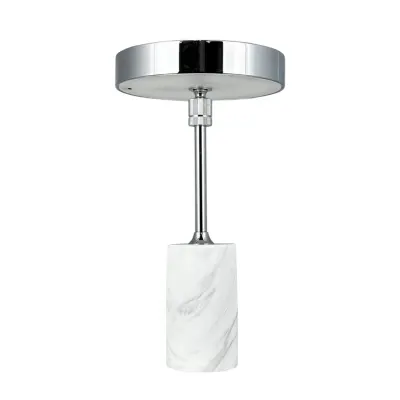 Dyberg Larsen - Starlight LED-batteridriven bordslampa, krom/vit