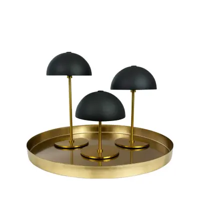 Dyberg Larsen - Along Portable bordslampa, svart/mässing