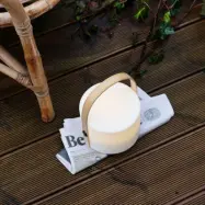 Dyberg Larsen - Carry solcellsbordslampa, vit/natur