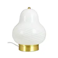 Dyberg Larsen - Lucy bordslampa, vit, glas, höjd 22 cm –