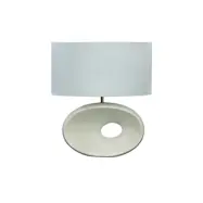 Ellipse Bordslampa, Beige/Naturvit