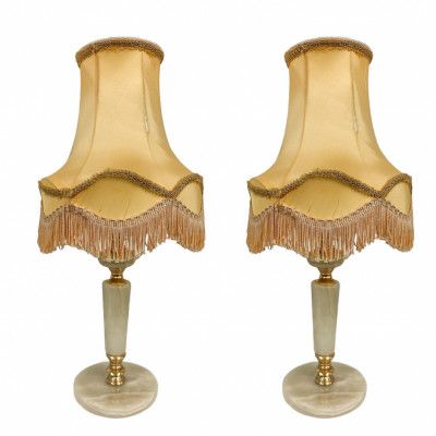 Elsa bordslampa, marmor/mässing