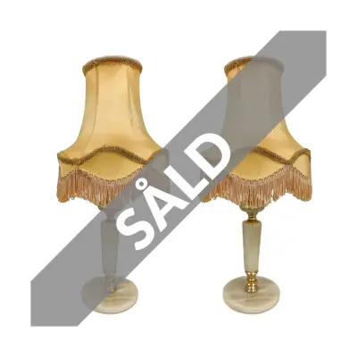 Elsa bordslampa, marmor/mässing