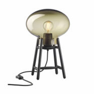 FDB Møbler U4 Hiti bordslampa Smoked glass-oak black painted