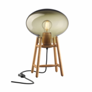 FDB Møbler U4 Hiti bordslampa Smoked glass-oak nature lacquered