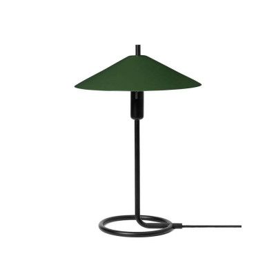 ferm LIVING - Filo Bordslampa Black/Dark Olive