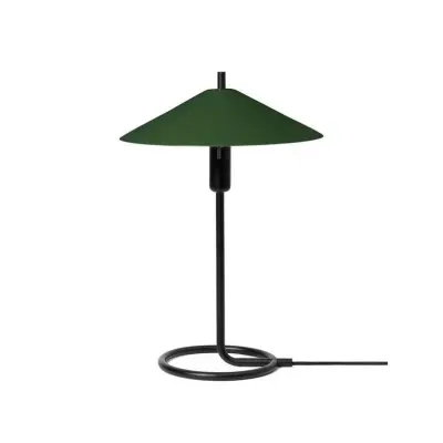 ferm LIVING - Filo Bordslampa Black/Dark Olive