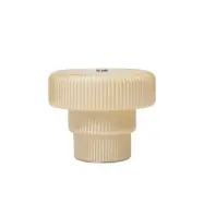 ferm LIVING - Ripple bärbar bordslampa, krämfärgad, 10 cm, glas –